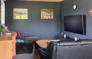 a living room with a couch and a tv at Awesome Home In Nordborg With Wifi in Nordborg
