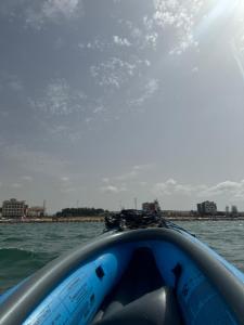 a view of the front of a boat on the water at Évasion à deux pas de la mer in Saïdia