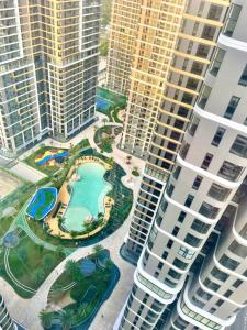 an aerial view of a resort with tall buildings at 1BR Supper King View Vip Luxury in Long Bình