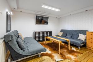 Χώρος καθιστικού στο Apartmány "Duše hor" Stříbrnice
