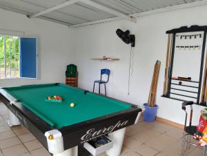 a billiard room with a pool table at Finca Villa Hayde in Flandes