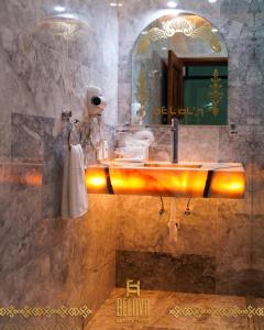 a bathroom with a sink and a mirror at Belova Luxury Hotel, San Cristobal de las Casas in San Cristóbal de Las Casas