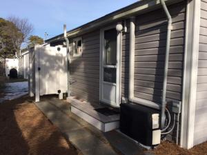 Bygningen som feriehuset ligger i