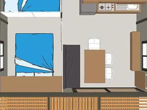 Plantegning af Chalet confortable avec terrasse pour 5 personnes - API-1-52-388