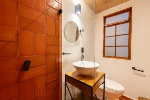 a bathroom with a sink and a toilet at DH3 VIP & Luxurious 2beds APT in Historic Center in Mexico City