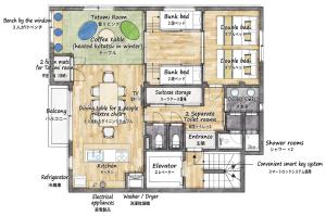A planta de コンドミニアムホテル 渋谷GOTEN Condominium Hotel Shibuya GOTEN