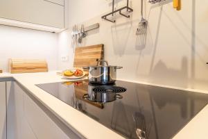 Kuchyň nebo kuchyňský kout v ubytování Proventus Apartments + 57 fotografií