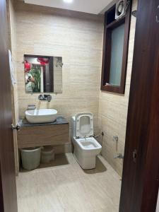 Koupelna v ubytování Hotel JS