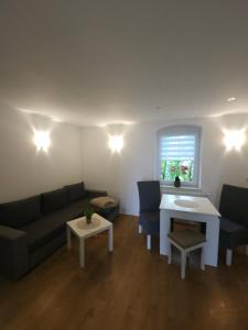 Χώρος καθιστικού στο Ferienwohnung Dreblow