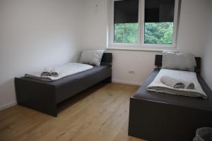 Postel nebo postele na pokoji v ubytování Luxushaus von Werner