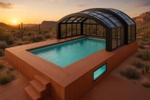una piscina con cenador en Playground Game Console 25 mins away to Grand Canyon, en Valle