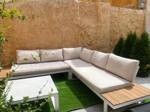 Ruang duduk di Casa Rural La Labranza