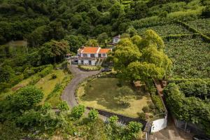 an aerial view of a house with a garden at Vila Islet View in Vila Franca do Campo