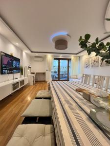 Μια τηλεόραση ή/και κέντρο ψυχαγωγίας στο Spacious 2BR Balcony and AC