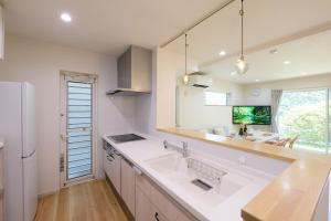 Dapur atau dapur kecil di アートステイ箱根 Art Stay Hakone +68 gambar