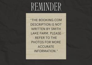 a sign on a wall that reads remember the booksellingcom description is not written at Smith Lake Farm in Merville