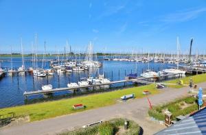 a marina with many boats in the water at Am Rundsteg 15 in Burgtiefe auf Fehmarn 