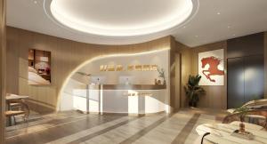 Vstupní hala nebo recepce v ubytování 丰逸智能轻奢酒店嘉兴南湖景区月河古街店