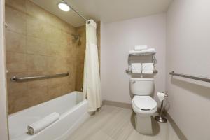 a bathroom with a toilet and a shower at Hotel Angeleno in Los Angeles
