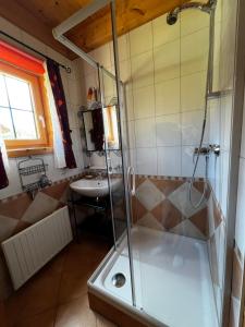 Ванная комната в Chalet mit Sauna und Hot Tub +51 фотография