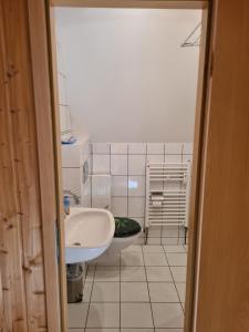 Koupelna v ubytování FeWo GroGo