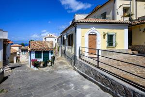 a street in a town with a building at Vista Mediterranea in Pizzo