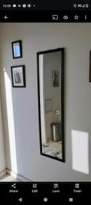a bathroom with a mirror on a wall at The Dome at Tribal Camp in Joshua Tree +11 photos