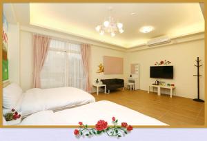 Voodi või voodid majutusasutuse Rose Cottage B&B toas