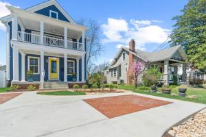 a home with a blue and white house at Brand New Spacious Luxury Home in Annapolis