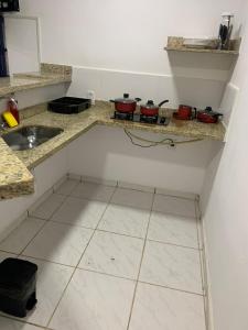 Dapur atau dapur kecil di Casa independente com acesso a piscina na Pousada Dunas do Peró