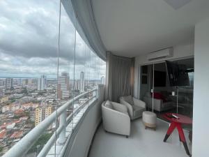 Ruang duduk di Apartamento para COP 30