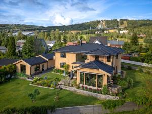 an aerial view of a house at Sanns villa in Lillehammer