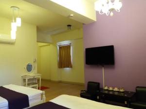 TV a/nebo společenská místnost v ubytování Money B&B