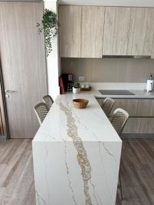 Kuchyň nebo kuchyňský kout v ubytování Spectacular apartment in Reñaca - Playa Cochoa