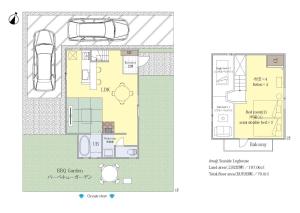 Půdorys ubytování Awaji Seaside Log House