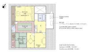 a floor plan of a house at Awaji Seaside Hotel in Ikuho in Awaji