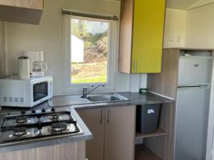 Kuchyň nebo kuchyňský kout v ubytování Mobil home confortable avec terrasse pour 4 personnes - API-1-52-583