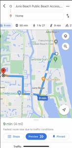 a screenshot of a google maps page with a map at 4br Home W Guest Suite Pool Near Pga & Beach in Palm Beach Gardens