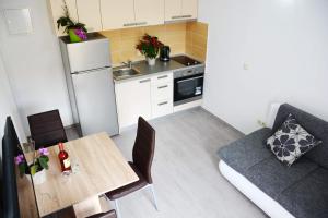 Kuchyň nebo kuchyňský kout v ubytování Apartments Clara