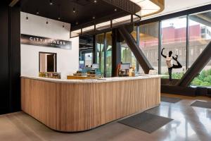 Ο χώρος του λόμπι ή της ρεσεψιόν στο Luxury Apartments by Hyatus at Central Philly