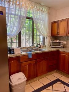 a kitchen with a sink and a window at Casa San Miguel in Aguascalientes