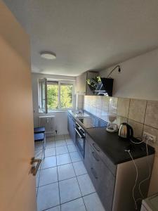 Kuchyň nebo kuchyňský kout v ubytování Monteurlodge Donaublick + 12 fotografií