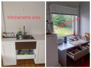 A kitchen or kitchenette at Sleep Over