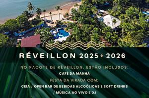 a flyer for a resort on the beach at Aldeia do Mar Sensorial Hotel in Itacaré