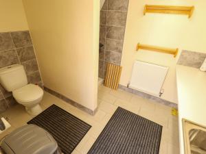 a bathroom with a toilet and a shower at Lancaster in Lincoln +5 photos
