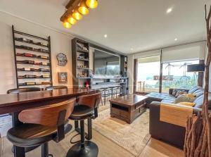 Гостиная зона в Departamento Vista espectacular