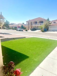 a patch of green grass next to a street at Shadow Cove Property in Las Vegas
