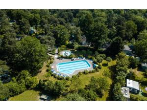 an overhead view of a swimming pool in a yard at Safari Tent in Markelo near Nature Park in Markelo