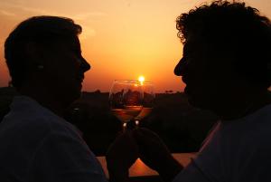 The sunrise or sunset as seen from a vidéki vendégházakat or nearby