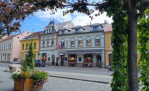 un edificio en una calle de un pueblo en Wellness Hotel Anna Nejdek, en Nejdek